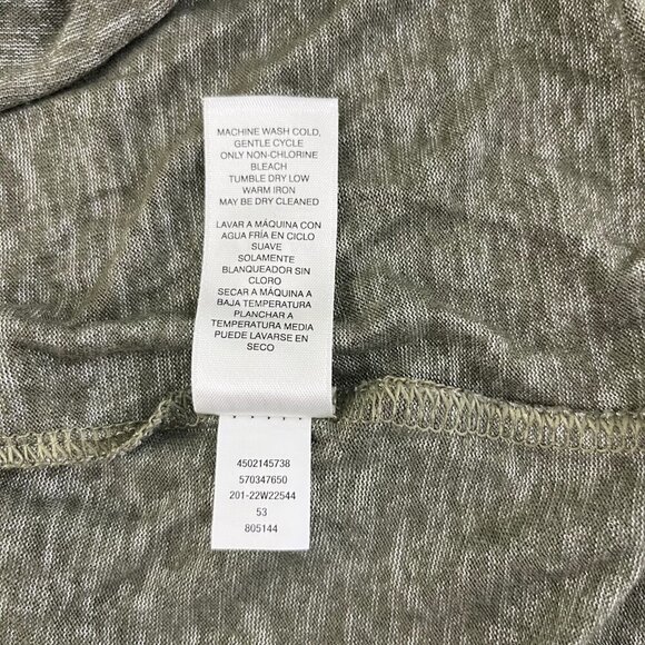 2/$30 Outlet WHBM Notch-Neck Ruffle-Sleeve Tee Large Gray #8835 - Picture 10 of 11